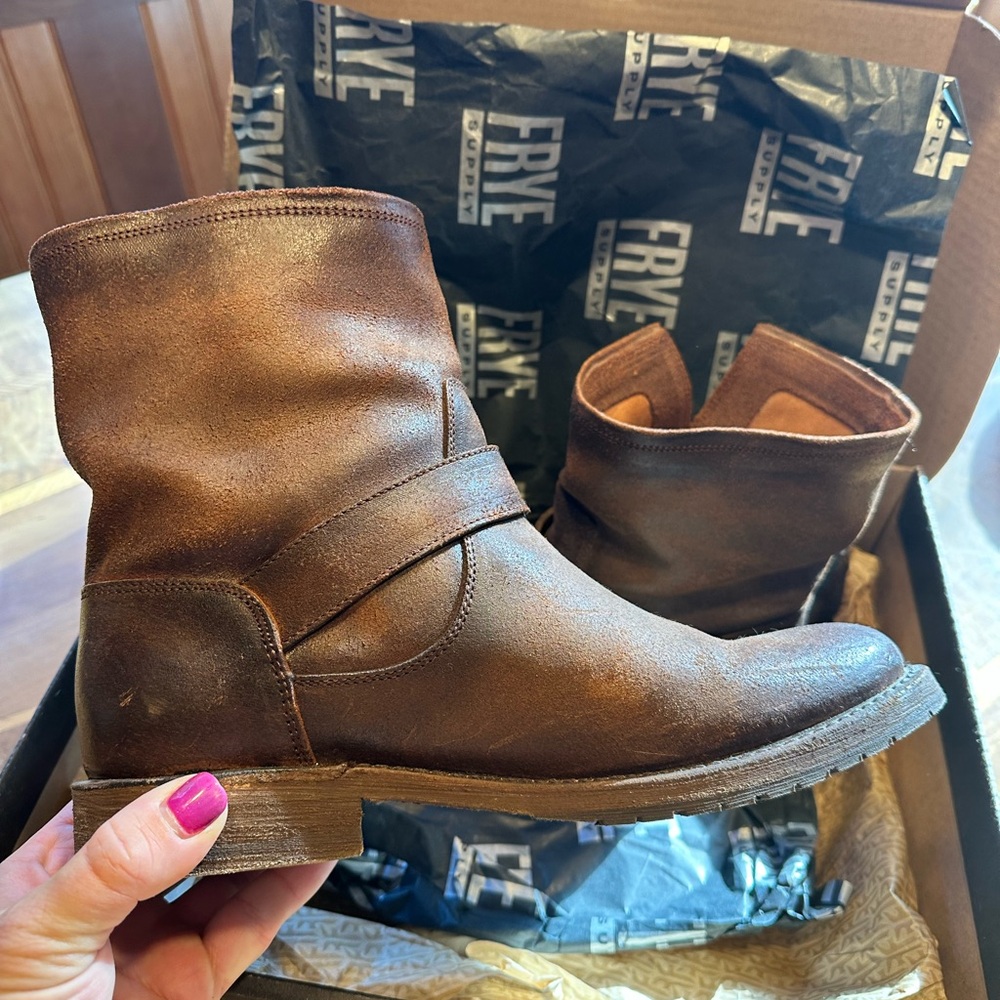 Brown Leather Ankle Boots